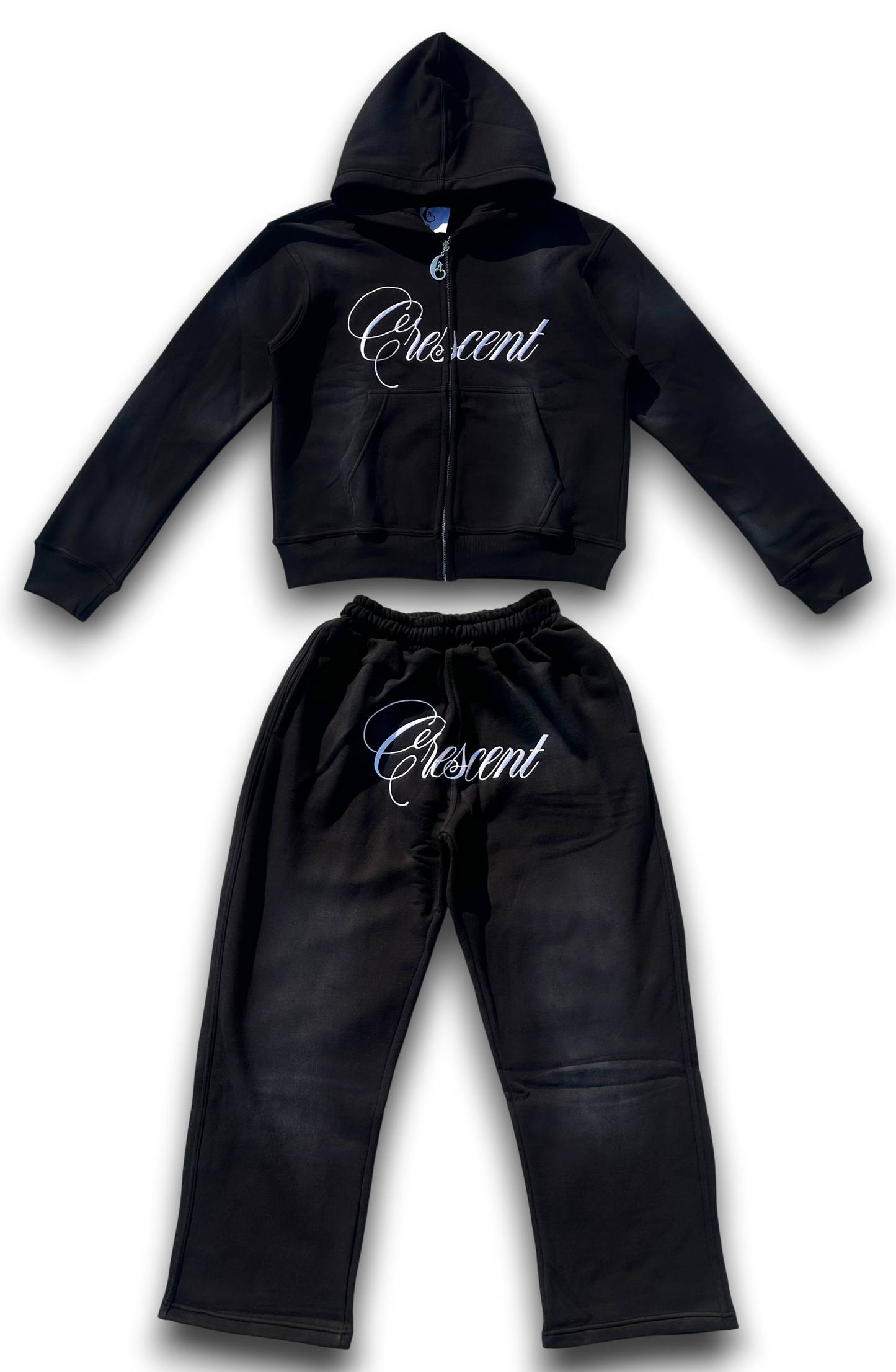 Black Sun-faded "Crescent" Tracksuit (PRE-ORDER)