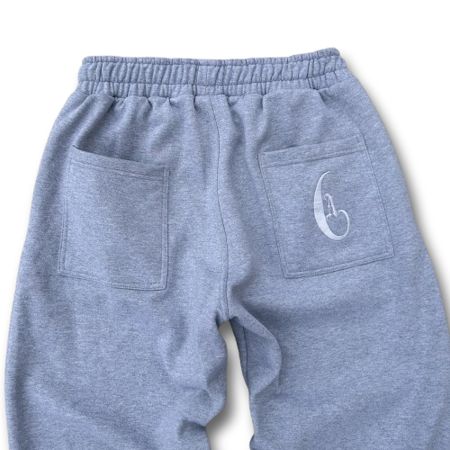 Gray "Crescent" Sweatpants