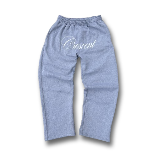 Gray "Crescent" Sweatpants